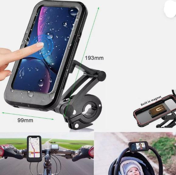Waterproof Case Phone Holder Bike Mount on Handlebar For Delivery Drivers on Bicycle Motorcycle