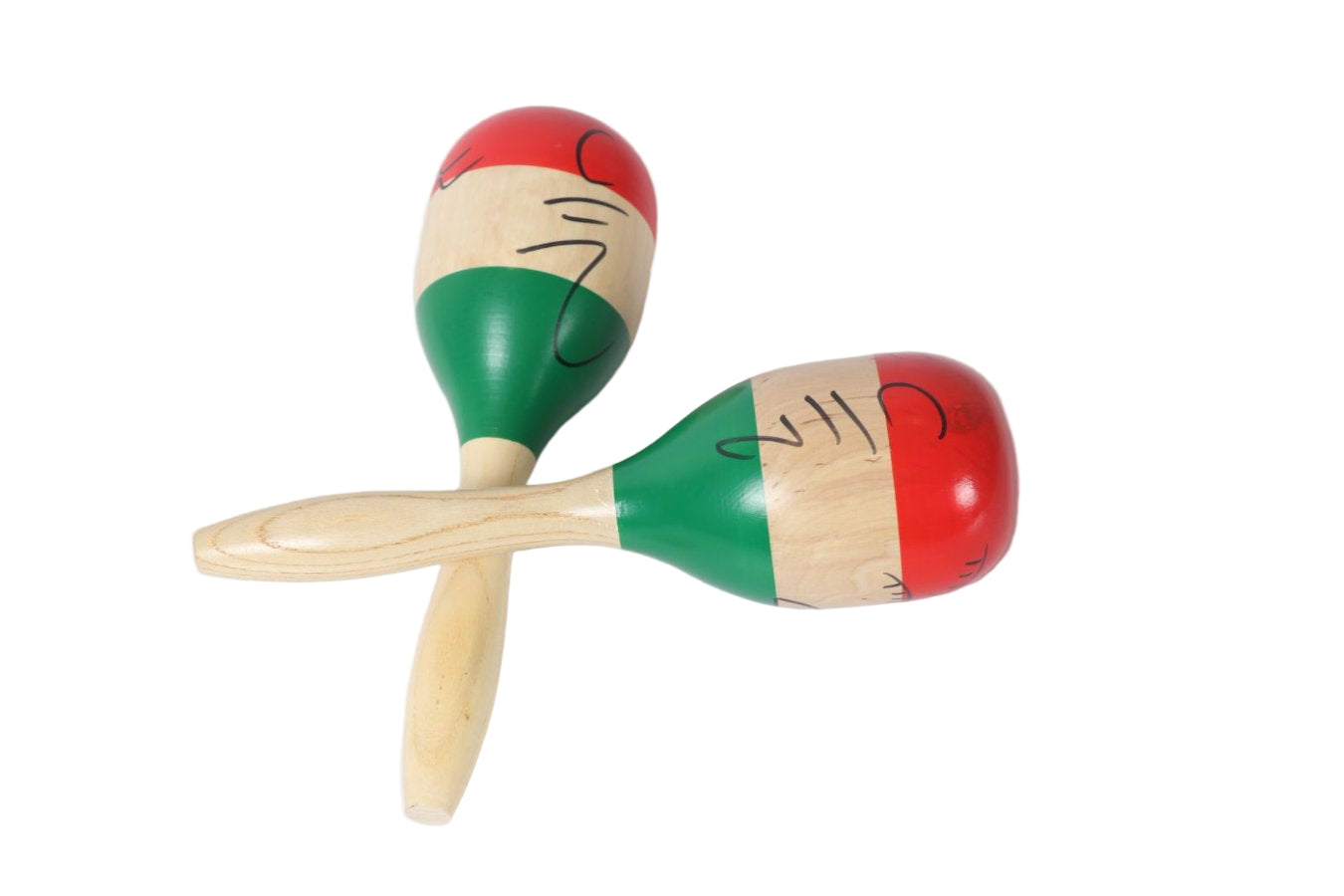 Premium Large Solid Wood Maracas Pair