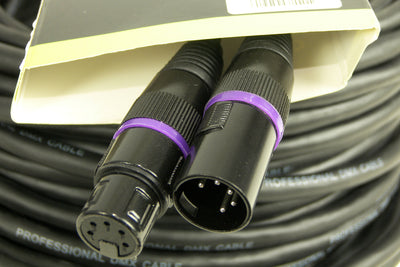 Event Lighting XLR5M5F30 - 5-pin DMX Cable (30m) - purple ring