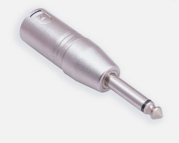 3 Pin XLR Male to 1/4 inch 6.35mm Mono (TS) or Stereo (TRS) Male Audio Adapter Plug