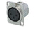 3 Pin XLR Female Socket Metal Panel Mount Chassis Microphone Audio Jack D-Type Connector Adapter