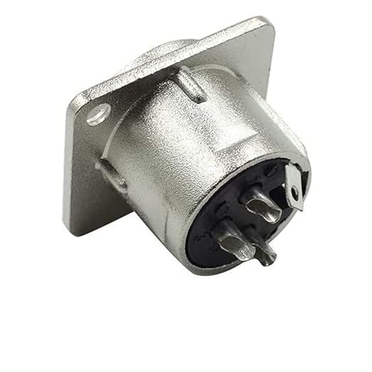 3 Pin XLR Female Socket Metal Panel Mount Chassis Microphone Audio Jack D-Type Connector Adapter