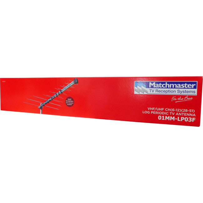 01MM-LP03F - METRO LOG PERIODIC ANTENNA - CH VHF 6-12 UHF 28-69 - MATCHMASTER