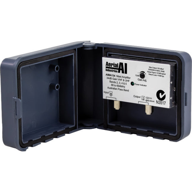 AIMA134PS 34DB VHF/UHF MASTHEAD AMP SINGLE INPUT AERIAL INDUSTRIES AIMA134PS