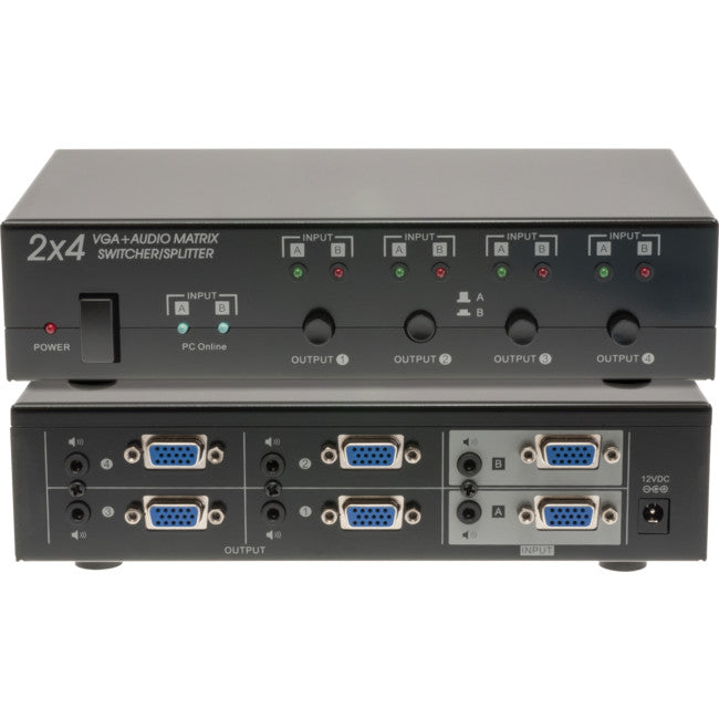 PRO1338 2X4 VGA + AUDIO MATRIX SWITCHER SPLITTER PRO2 A-1338