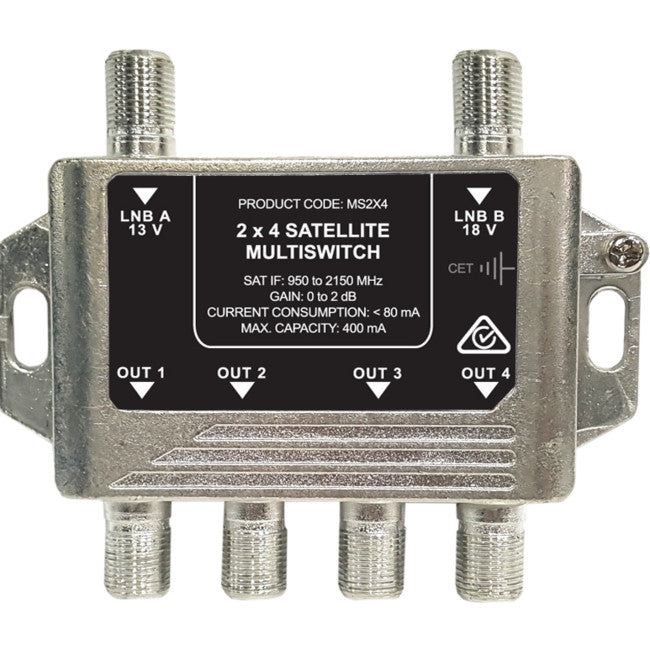 MS2X4 - MULTISWITCH 2 WIRE 4 OUT - FOXTEL  APPROVED F30931 - JONSA