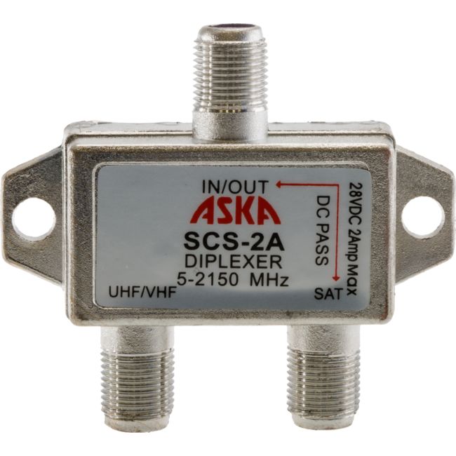 SATDIPLEXER SATELLITE & FTA DIPLEXER 'F' TYPE FREE TO AIR COMBINER