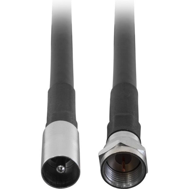 FL59Q-0.5PF - 0.5M RG59QUAD PAL TO 'F' LEAD - PAL TO 'F' FLYLEAD - BLACK - PRO2