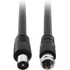 FL59Q-1PF 1M RG59QUAD PAL TO 'F' LEAD PAL TO 'F' FLYLEAD - BLACK PRO2