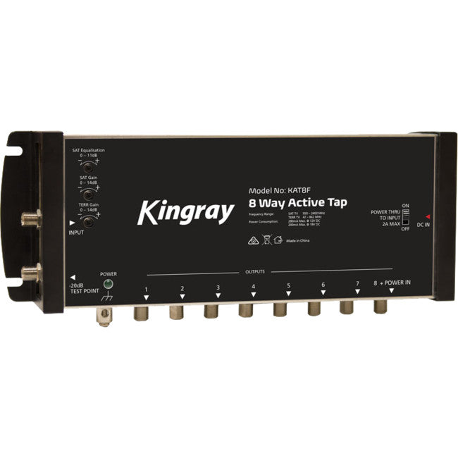 KAT8F 8 PORT ACTIVE TAP 47-2400 MHz F31011 KINGRAY KAT8F