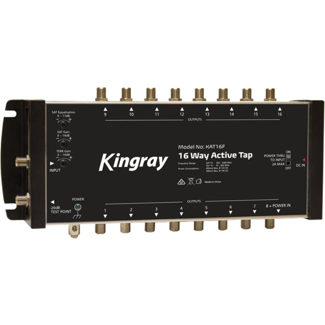 KAT16F 16 PORT ACTIVE TAP 47-2400 MHz F31010 KINGRAY KAT16F