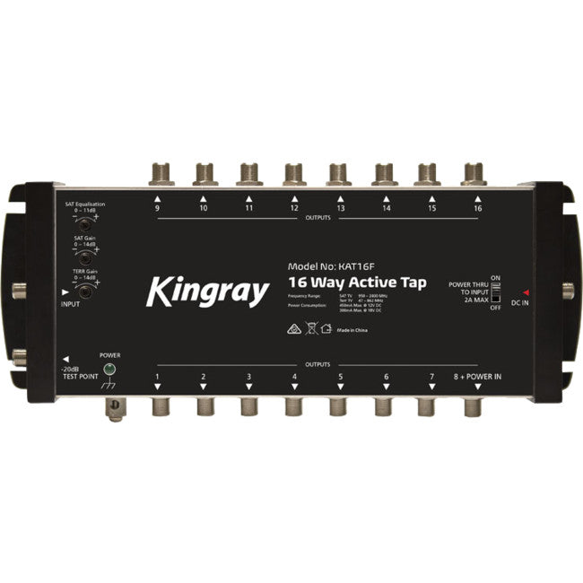 KAT16F 16 PORT ACTIVE TAP 47-2400 MHz F31010 KINGRAY KAT16F