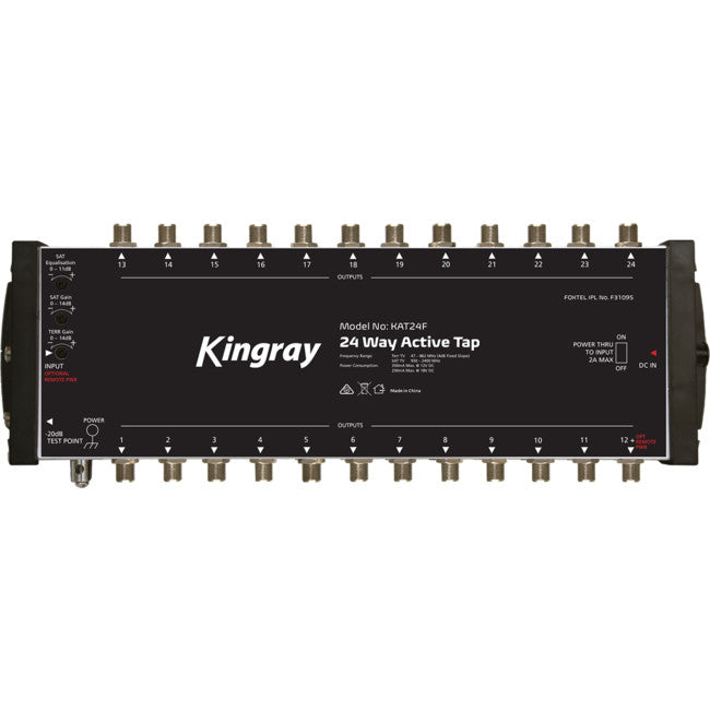 KAT24F 24 PORT ACTIVE TAP 47-2400MHz F31095 KINGRAY KAT24F