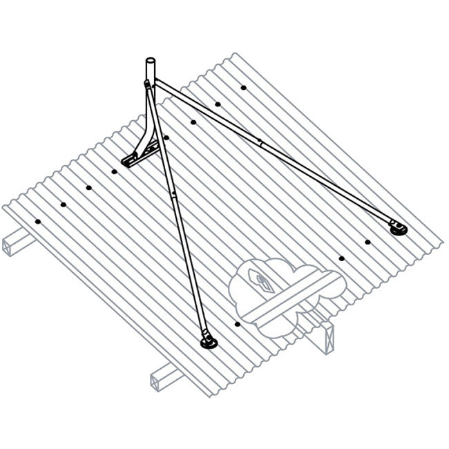 FB607042A - 65CM SATELLITE TIN ROOF MOUNT - FOXTEL APPROVED HILLS - HILLS