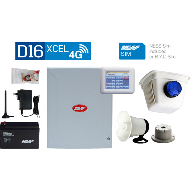 K-9313 - D16XCEL4G NAVIGATOR PANEL - & SIREN KIT WITH SIM - NESS