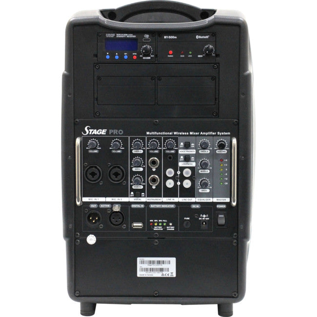 CHSTPROH-5A STAGE PRO 200W 8" 2WAY PORT PA 1 X HANDHELD MIC-BLUETOOTH-USB CHIAYO 01450175