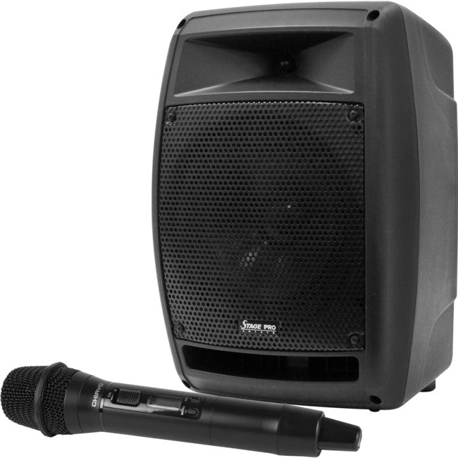 CHSTPROH-5A STAGE PRO 200W 8" 2WAY PORT PA 1 X HANDHELD MIC-BLUETOOTH-USB CHIAYO 01450175