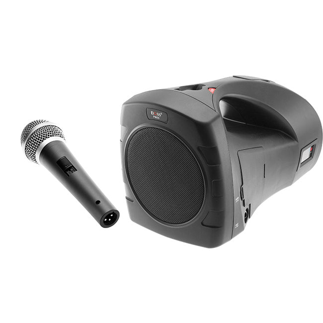 PM55B PORTABLE SOUND SYSTEM W/ WIRED MICROPHONE / BAG / MP3 DOSS