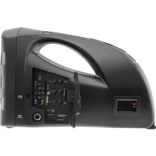 PM55B PORTABLE SOUND SYSTEM W/ WIRED MICROPHONE / BAG / MP3 DOSS