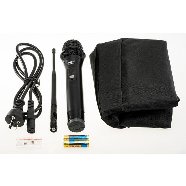 PM12 40W RMS PORTABLE SOUND SYSTEM 12" W/USB SD BLUETOOTH MP3 UHF DOSS PM-12UHF