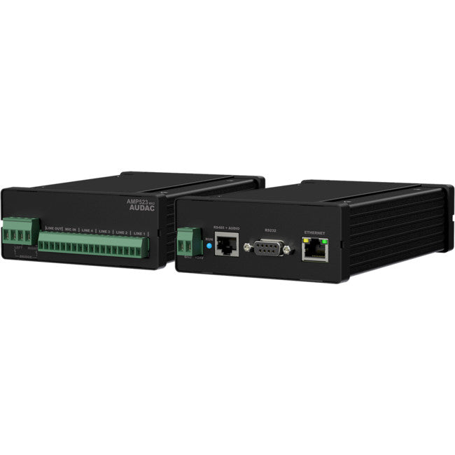 AMP523MK2 WEB BASED MINI STEREO AMP 2 X 15W - 4 LINE + MIC + RS232 AUDAC 01453425