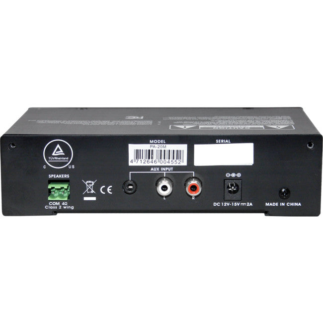 PA20M 20W DC12V CLASS D AMPLIFIER MP3 SIREN 2XMIC AUX IN SHOW SHOW