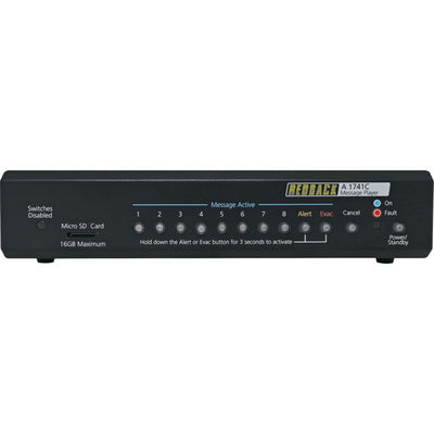 A1741C 8-WAY MESSAGE PLAYER WITH ALERT / EVAC REDBACK 01456009
