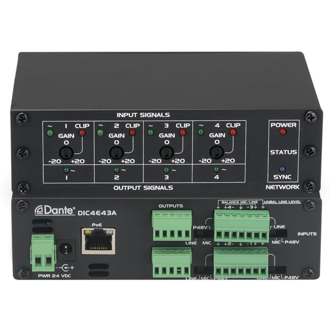 DIC4E43A 4CH DANTE ANALOGUE CONVERTER MCLELLAND DIC4E43A