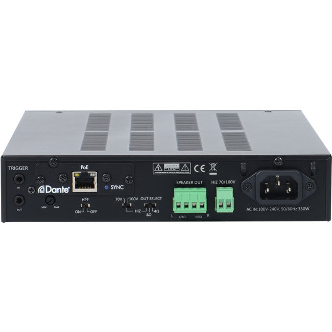 PLA2DI 120W 2CH AMPLIFIER WITH DANTE MCLELLAND PLA2DI