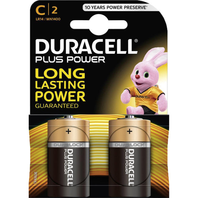 MN1400B2 'C' ALKALINE DURACELL BATTERY COPPER TOP PK2 DURACELL