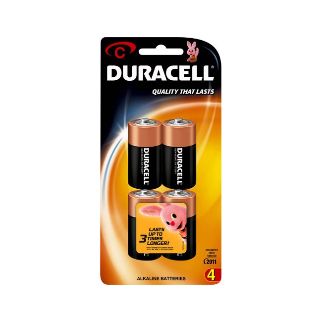 MN1400B4 'C' ALKALINE DURACELL BATTERY COPPER TOP PK4 DURACELL 75054127