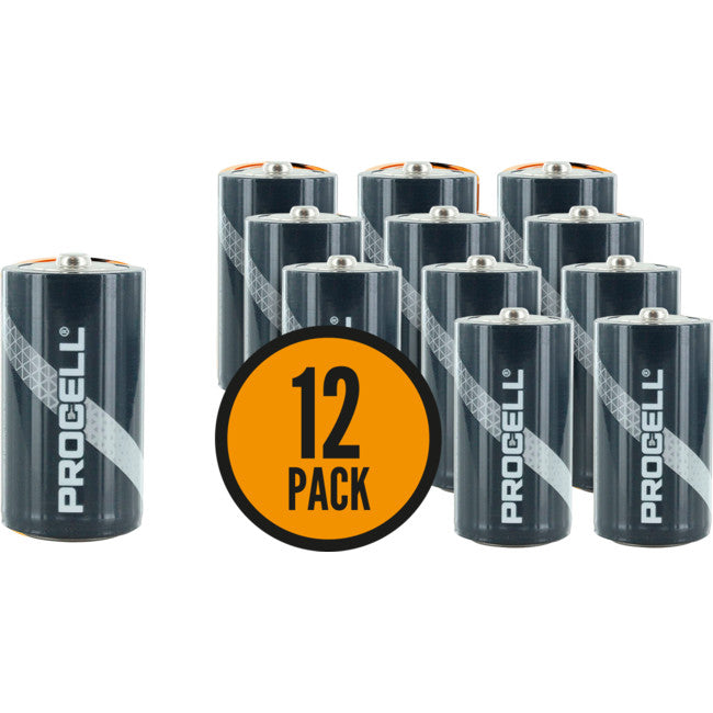 PC1400 'C' 12 PACK PROCELL BATTERIES BULK ALKALINE DURACELL DURACELL 41333854953