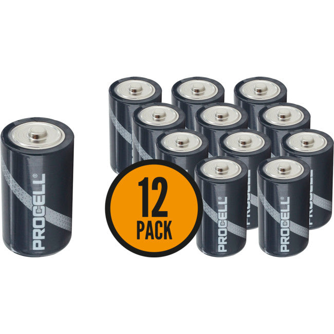 PC1300 'D' 12 PACK PROCELL BATTERIES BULK ALKALINE DURACELL DURACELL 41333853956