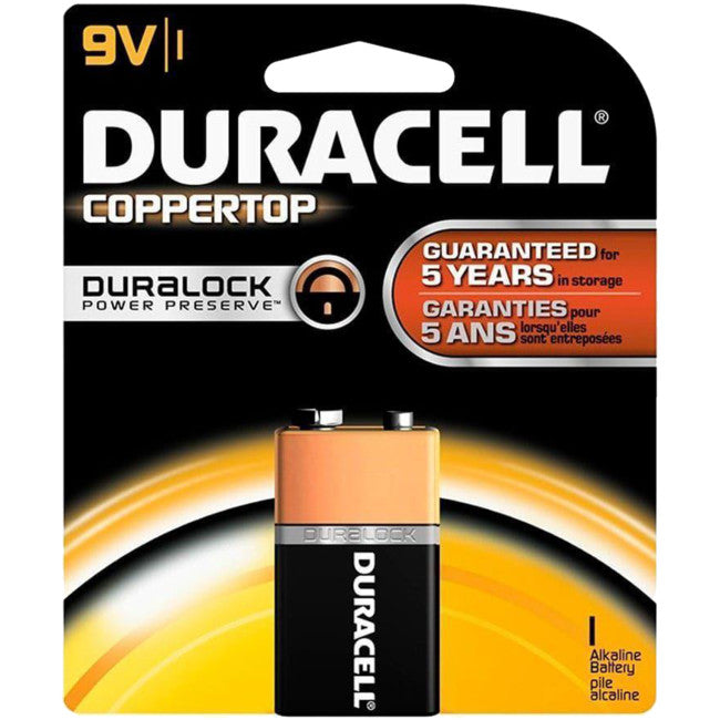 MN1604B1 9V ALKALINE DURACELL BATTERY COPPER TOP PK1 RPLCED BY ULTRA DURACELL 02412800
