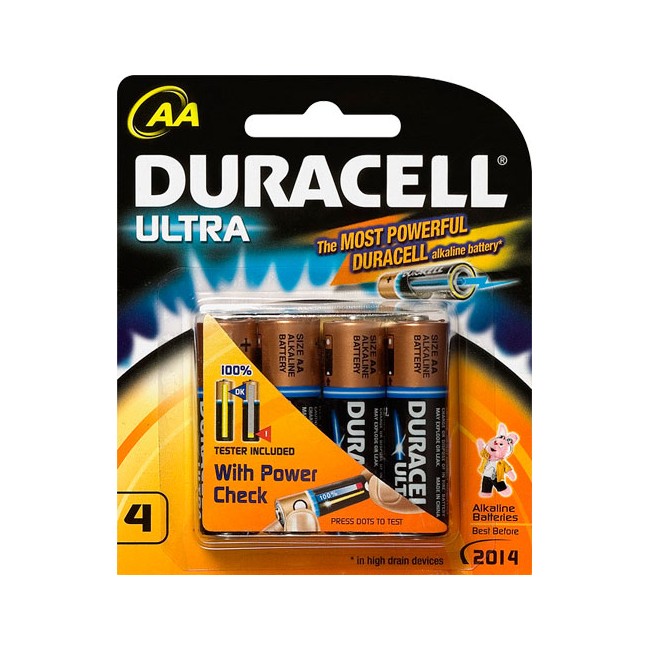 MX1500B4 AA DURACELL ULTRA ALKALINE BATTERY PK4 DURACELL 82210432