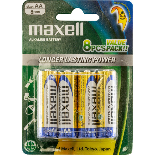 LR6GD8 8 PACK AA ALKALINE BATTERY MAXELL MAXELL LR6GD.BP8