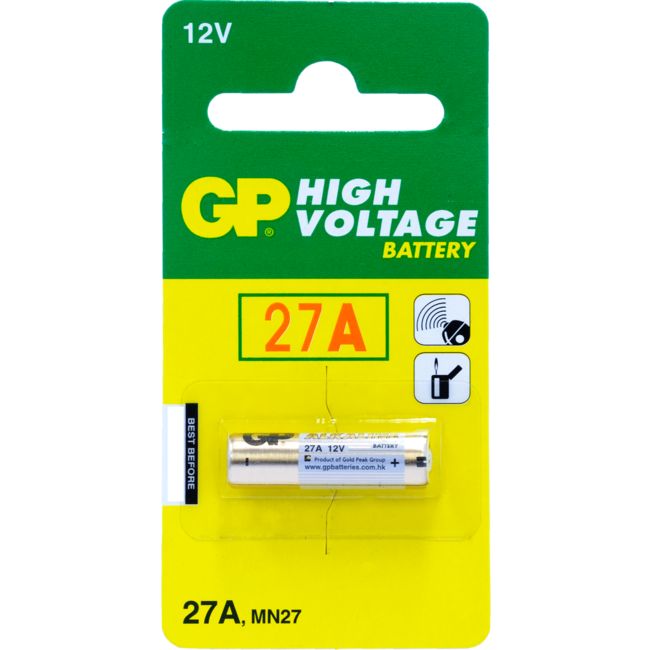 27A 12V ALKALINE  BATTERY GP (GP27A) GP 02496015