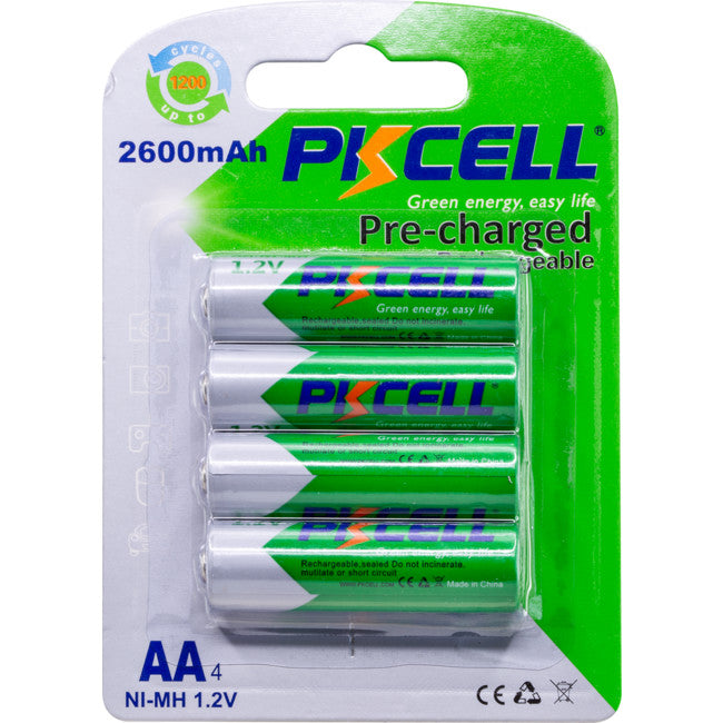 PK4PAA26 2600MAH NIMH AA BATTERIES 4 PK READY TO USE LSD PKCELL PKCELL 02498210