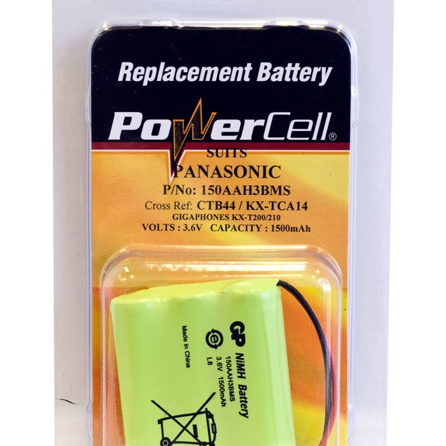 CTB44 3.6V NIMH 1500MAH BATTERY SUITS PANASONIC CORDLESS PHONE POWERCELL 180AAH3BMS