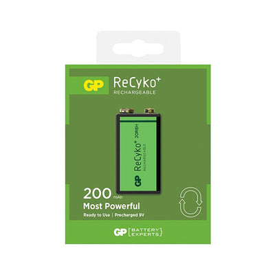 GP9VRECY RECYKO LSD 9V SINGLE BATTERY RECHARGEABLE NIMH GP GP 20R8HCB-C1