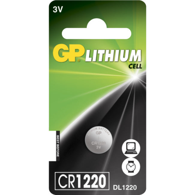 CR1220C1 3V 35MAH LITHIUM BATTERY GP GP CR1220C1