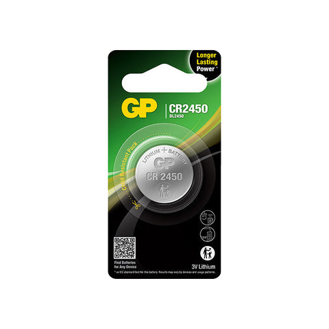 CR2450C1 3V 550MAH LITHIUM BATTERY GP GP CR2450C1