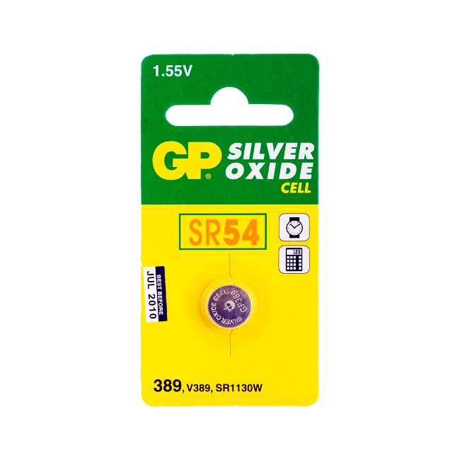 GP89B1 SR54 BUTTON CELL SILVER OXIDE 389 GP PK1 GP GP389-C1