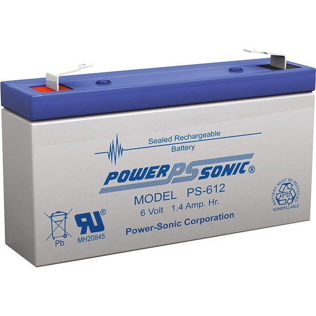 PS612 6V 1.4AMP SLA BATTERY F1 TERMINAL SEALED LEAD ACID POWER SONIC PS-612