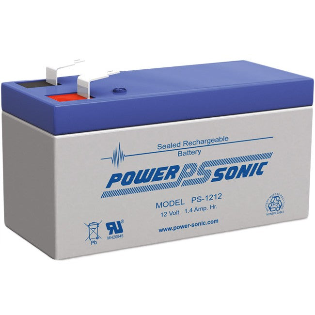 PS1212 12V 1.4AMP SLA BATTERY F1 TERMINAL SEALED LEAD ACID POWER SONIC PS-1212