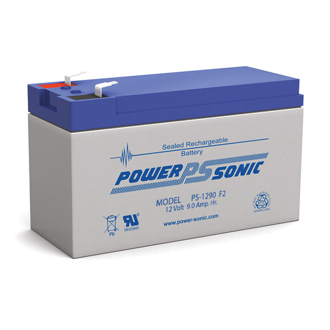 PS1290 12V 9A SLA BATTERY F2 TERMINAL SEALED LEAD ACID POWER SONIC PS1290