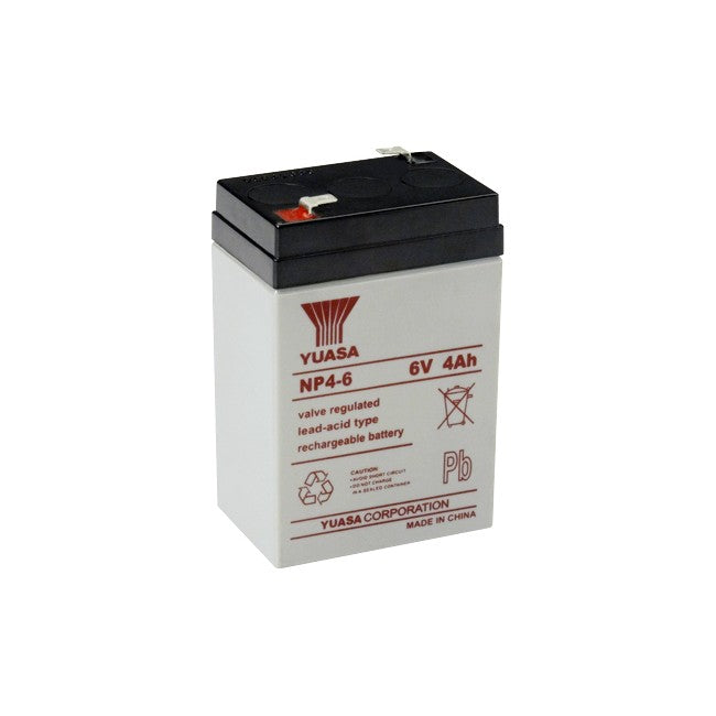 NP4-6 6V 4AMP YUASA SLA BATTERY SEALED LEAD ACID - NP SERIES YUASA 175013