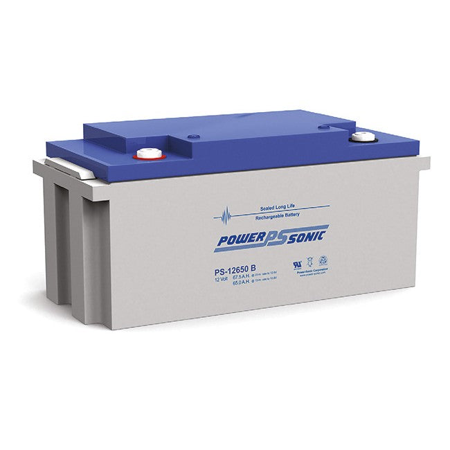 PS12650 12V 67.5AMP SLA BATTERY T6 TERMINAL SEALED LEAD ACID POWER SONIC PS-12650