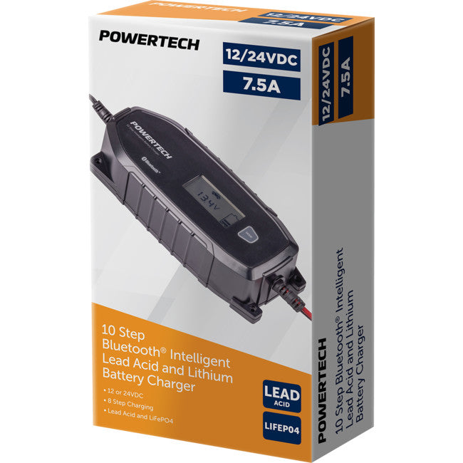 MB3908 12/24V 7.5A SLA LITHIUM CHARGE BLUETOOTH POWERTECH 03611008