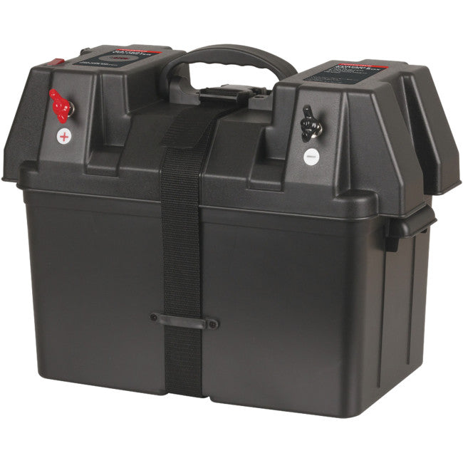 HB8502 BATTERY BOX WITH VOLT METER USB CHARGER POWERTECH HB8502